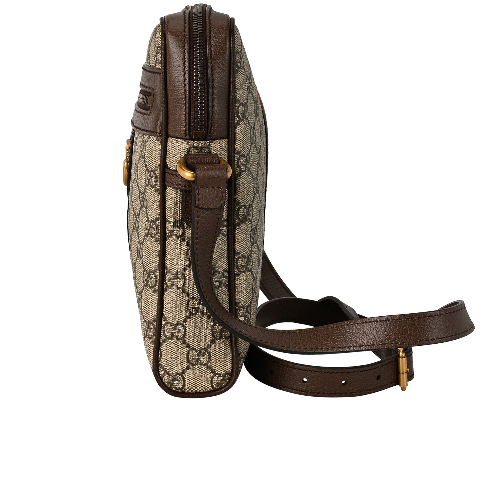 Small Ophidia Messenger, &pound;595, Handbags, Beige, Canvas, Bottom view